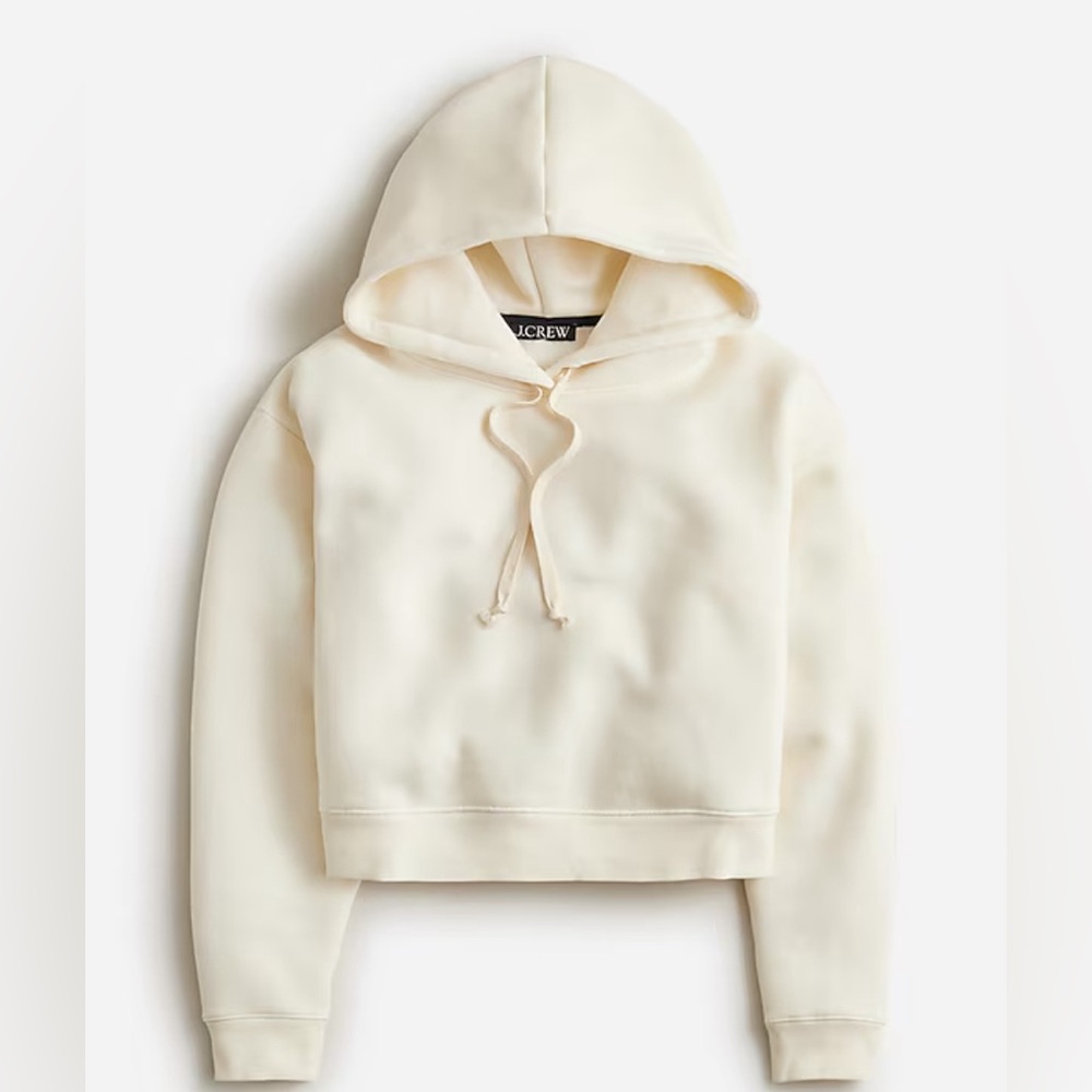 JCrew Heritage fleece cropped hoodie xs